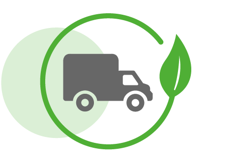 Sustainable shipping icon